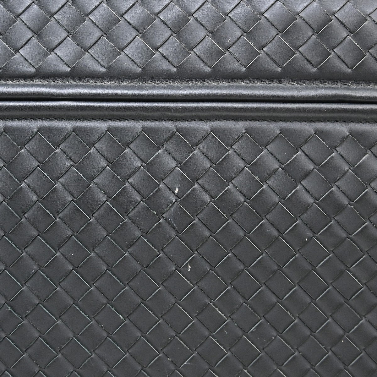 Bottega Veneta Envelope Briefcase Intrecciato Nappa Black Leather Briefcase Bag (Pre-Owned)