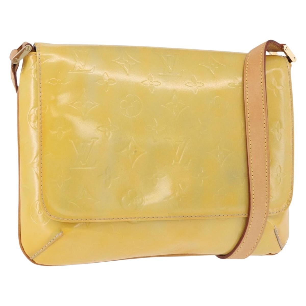 Louis Vuitton Thompson Street Handbag Monogram Vernis Yellow Patent_Leather Shoulder Bag Bag (Pre-Owned)