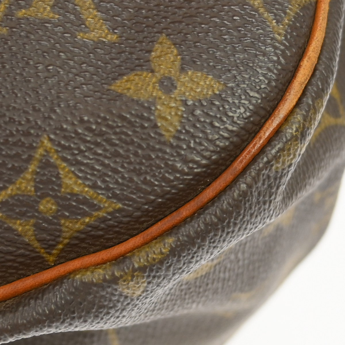 Louis Vuitton Saumur Handbag Monogram Canvas Brown Canvas Travel Bag Bag (Pre-Owned)