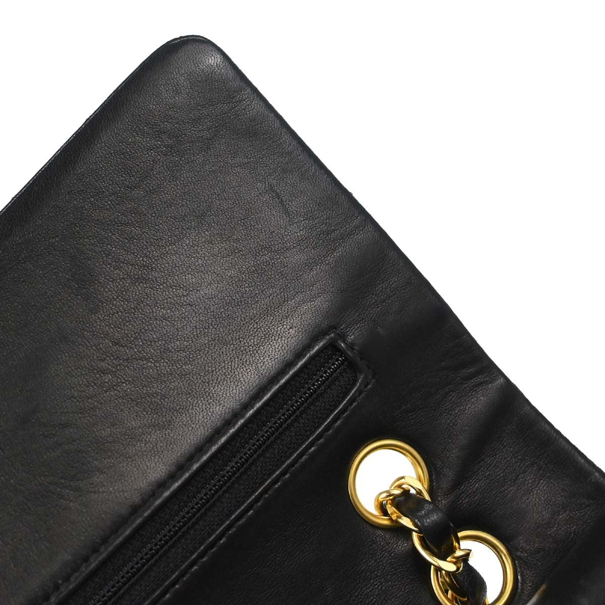 Chanel Timeless - Classic Double Flap Bag Leather Black Leather Shoulder Bag Bag (Pre-Owned)