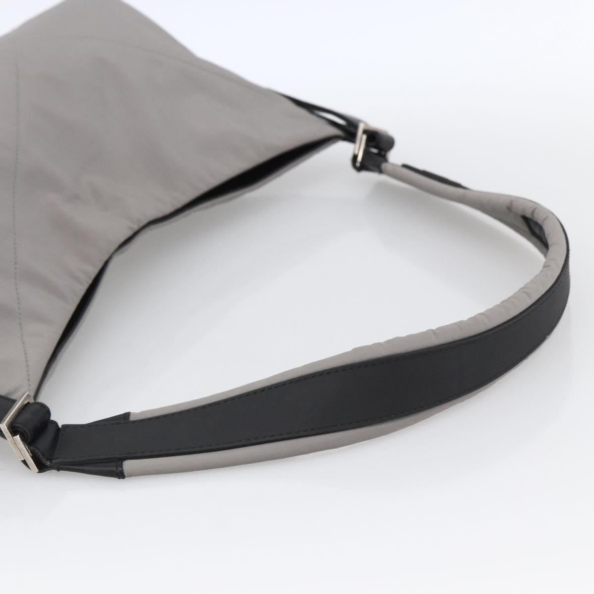 Salvatore Ferragamo Vintage Shoulder Bag Nylon Gray Nylon Shoulder Bag Bag (Pre-Owned)
