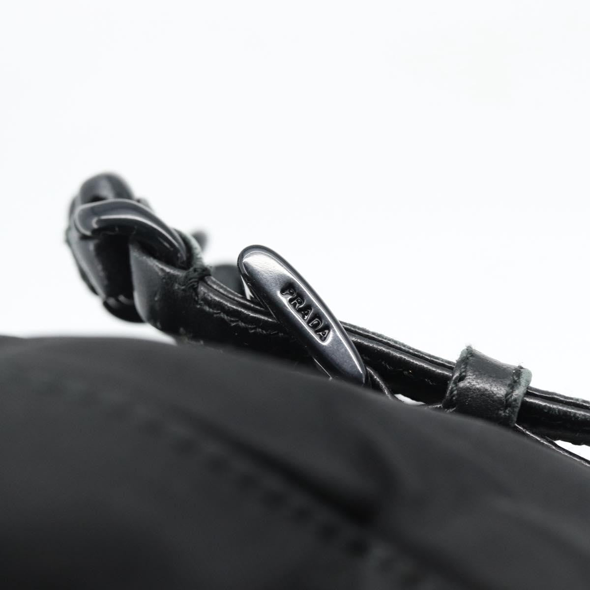 Prada Shoulder Bag Nylon Black Black Nylon Shoulder Bag Bag (Pre-Owned)