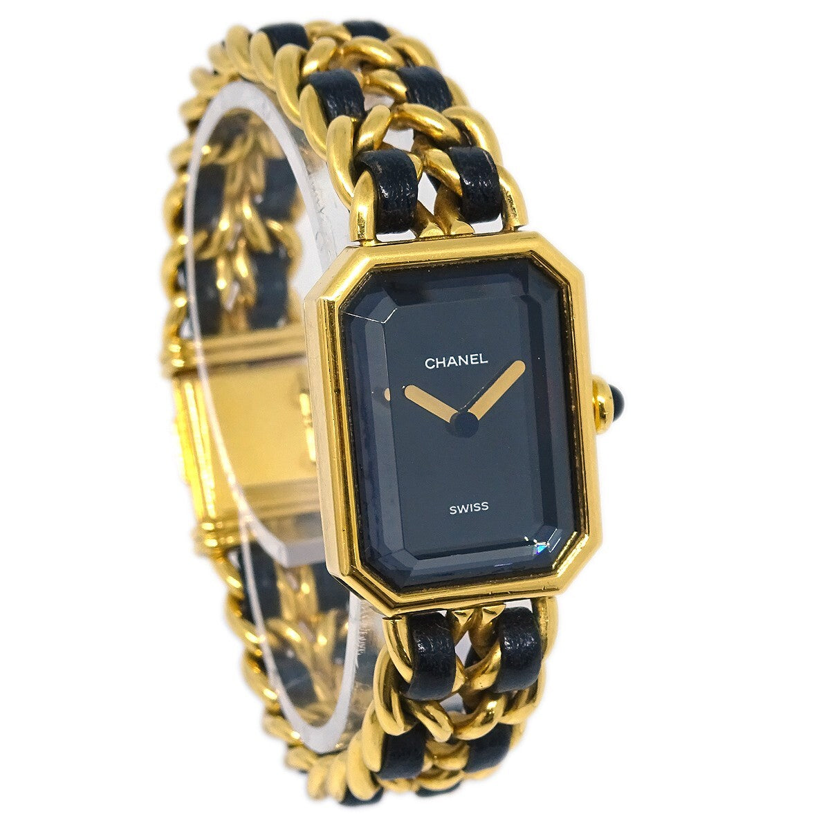 Chanel Premiere Rock Quartz Watch Plated Metal And Leather Watch (Pre-Owned)