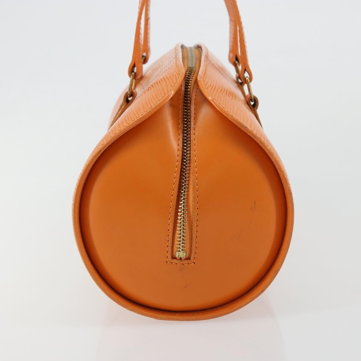 Louis Vuitton Soufflot Handbag Epi Leather Orange Leather Handbag (Pre-Owned)