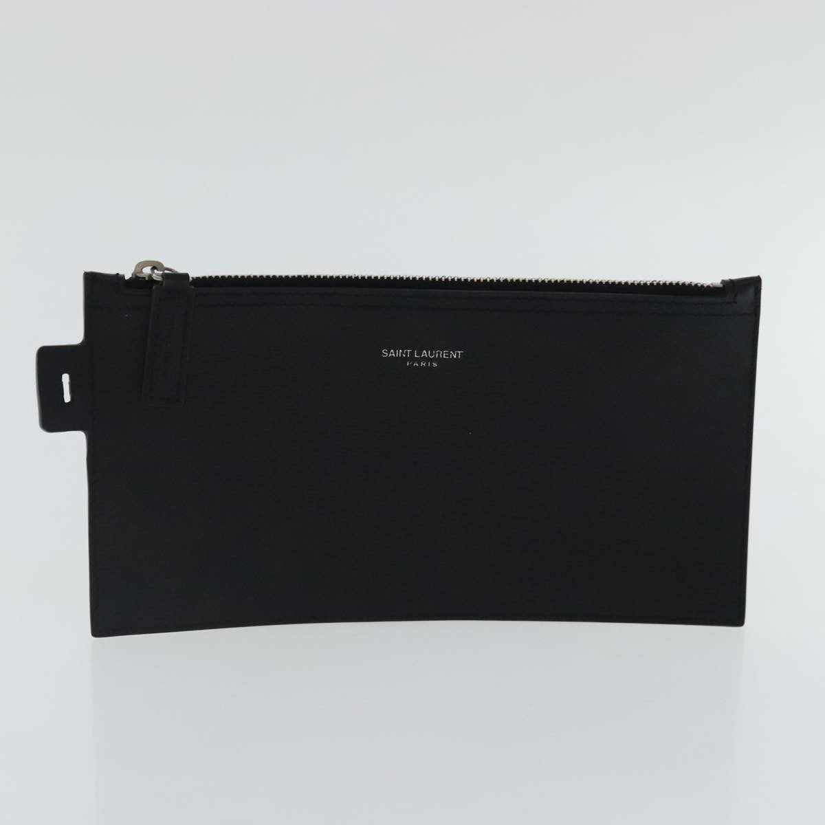 Saint Laurent Shopper Tote Leather Black Leather Tote Bag Bag (Pre-Owned)