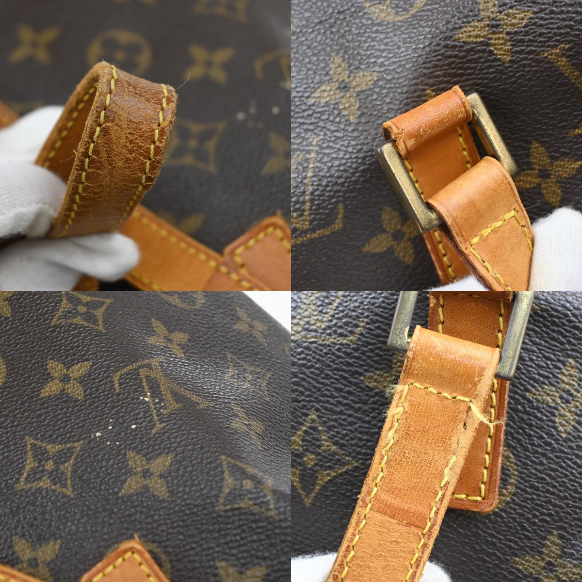 Louis Vuitton Cabas Mezzo Monogram Canvas Brown Canvas Tote Bag Bag (Pre-Owned)