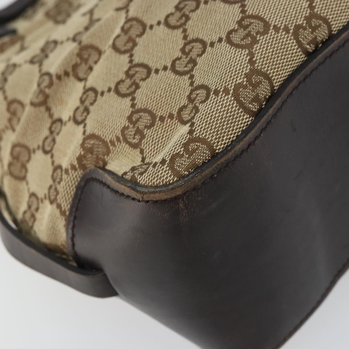 Gucci Belted Bucket Tote Gg Canvas With Leather Beige Canvas Tote Bag Bag (Pre-Owned)