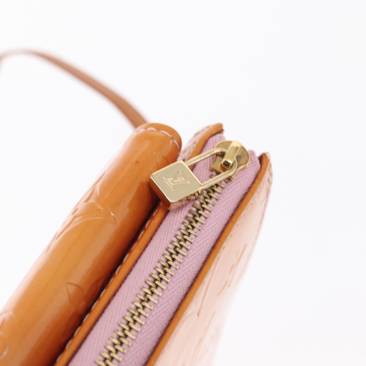 Louis Vuitton Mott Handbag Monogram Vernis Pink Patent_Leather Clutche & Pouche Bag (Pre-Owned)