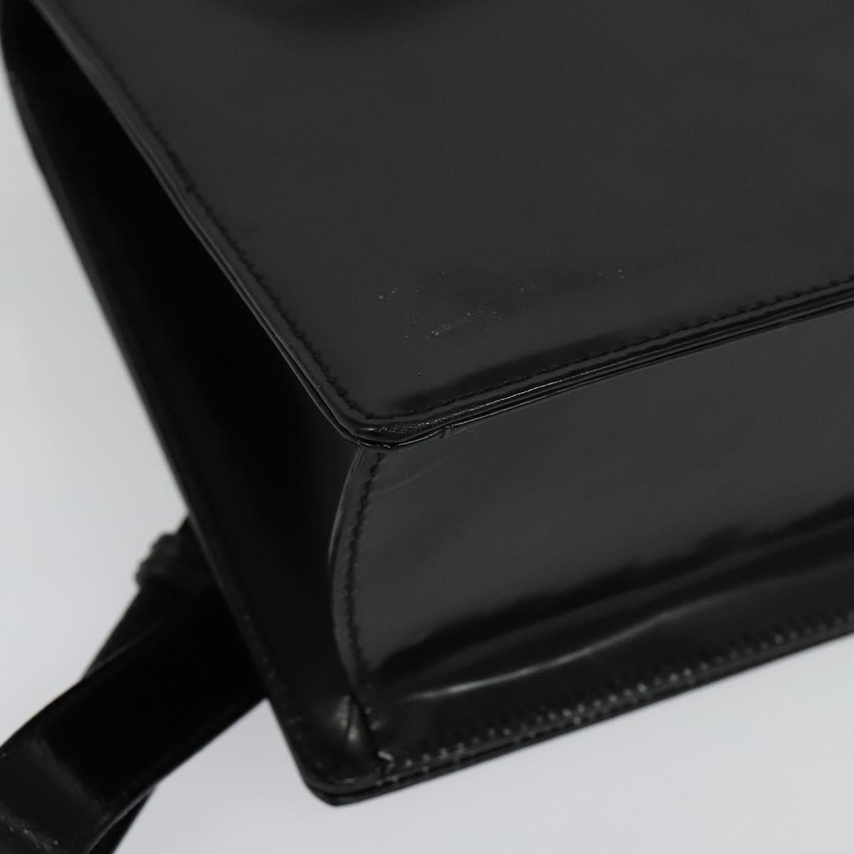 Salvatore Ferragamo Gancini Shoulder Bag Patent Leather Black Patent_Leather Shoulder Bag Bag (Pre-Owned)
