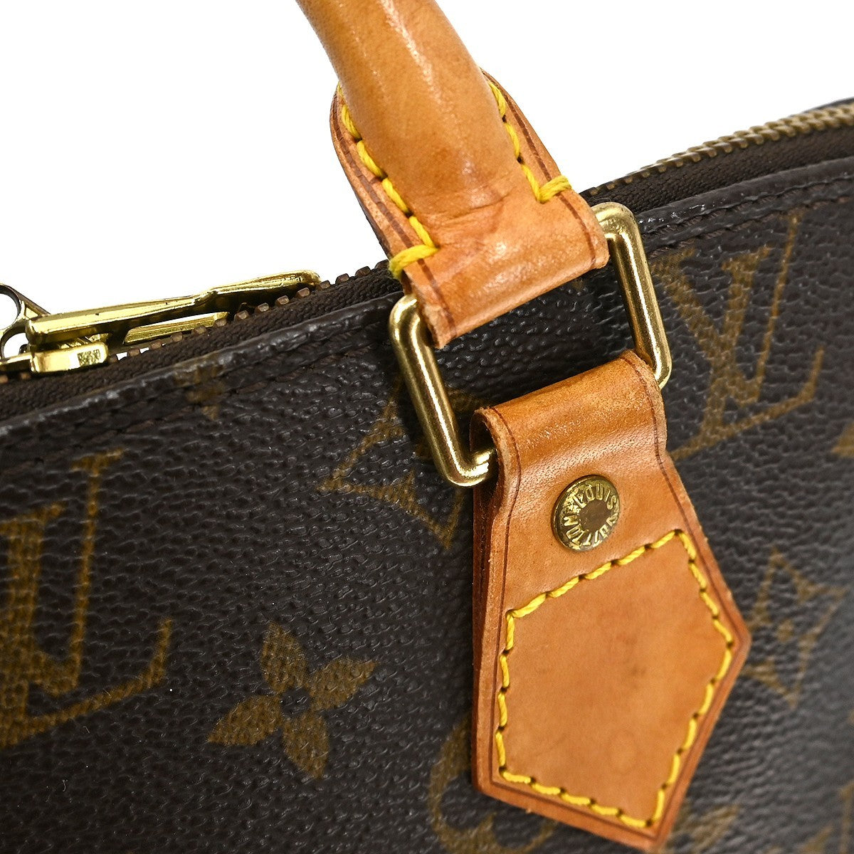 Louis Vuitton Alma Handbag Monogram Canvas Brown Canvas Handbag (Pre-Owned)