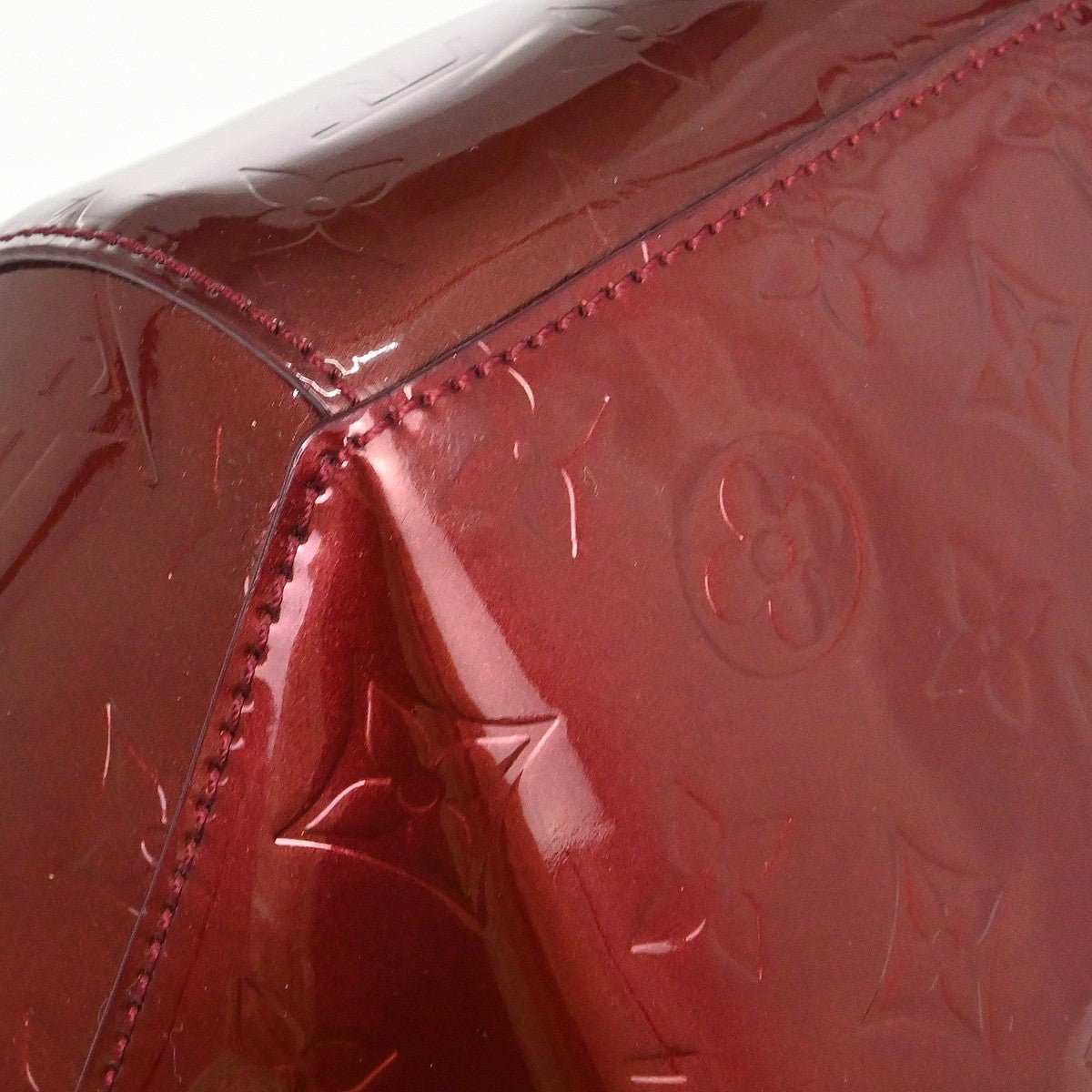 Louis Vuitton Sherwood Handbag Monogram Vernis Red Patent_Leather Handbag (Pre-Owned)