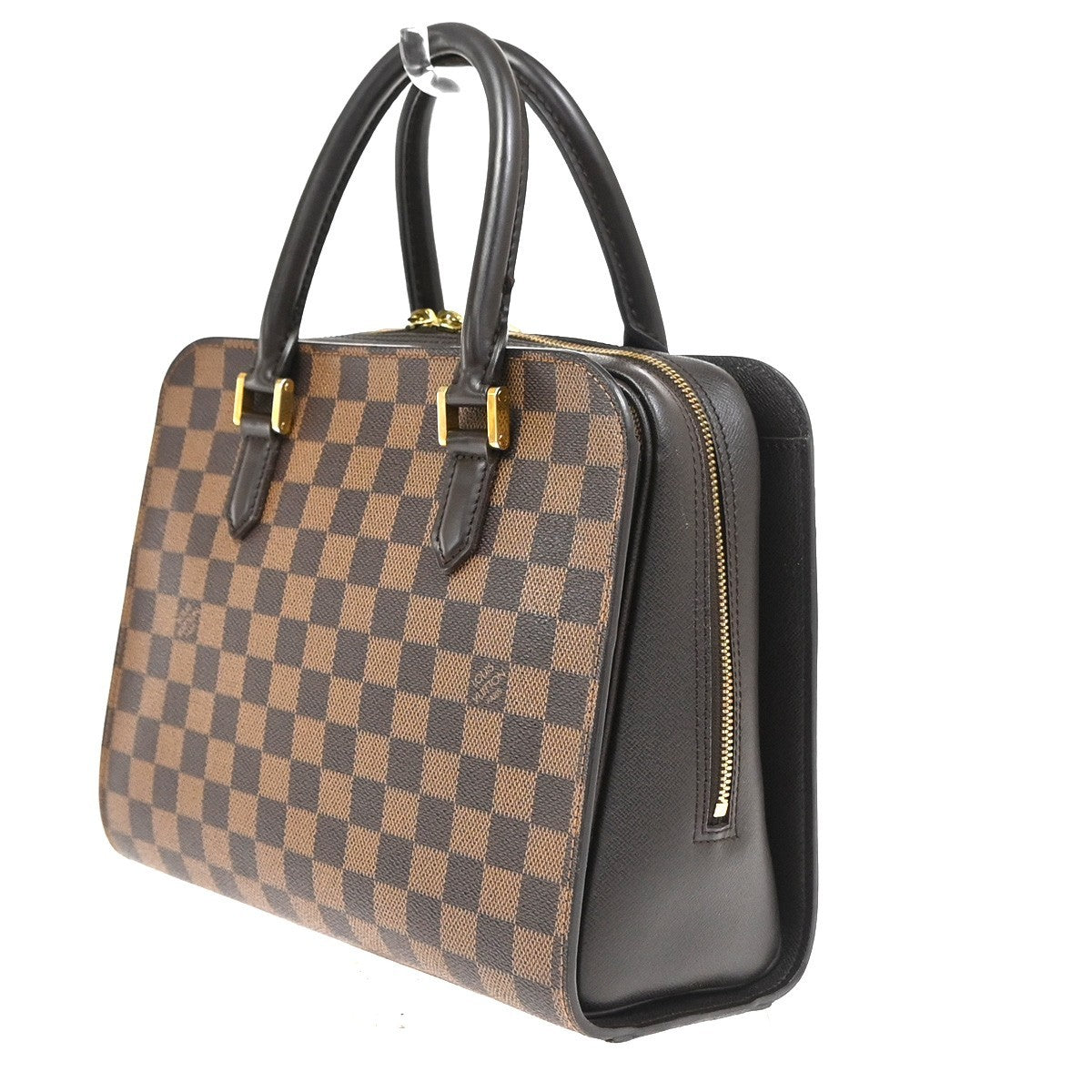 Louis Vuitton Triana Bag Damier Brown Leather Handbag (Pre-Owned)