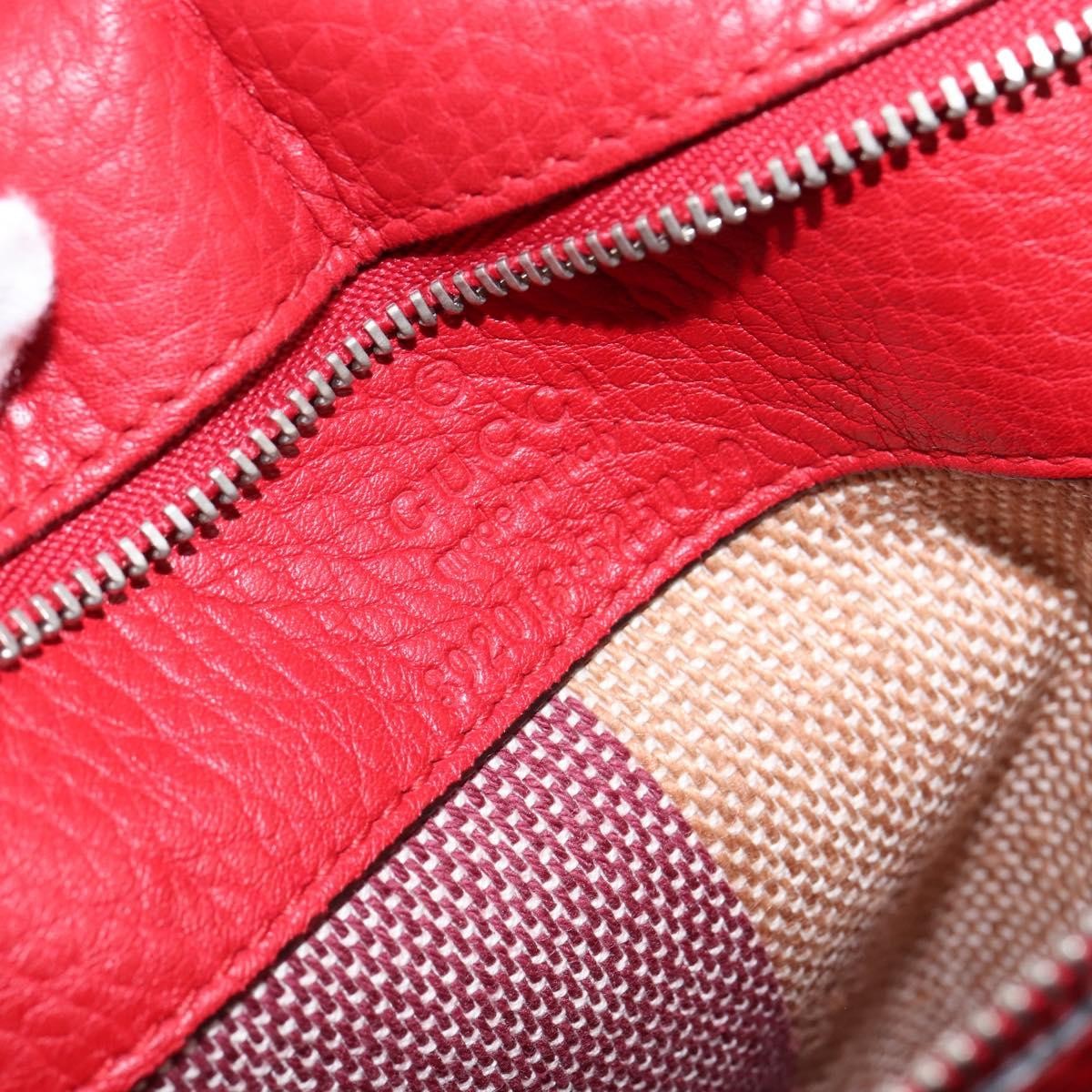 Gucci Bamboo Daily Top Handle Bag Leather Red Leather Bag (Pre-Owned)