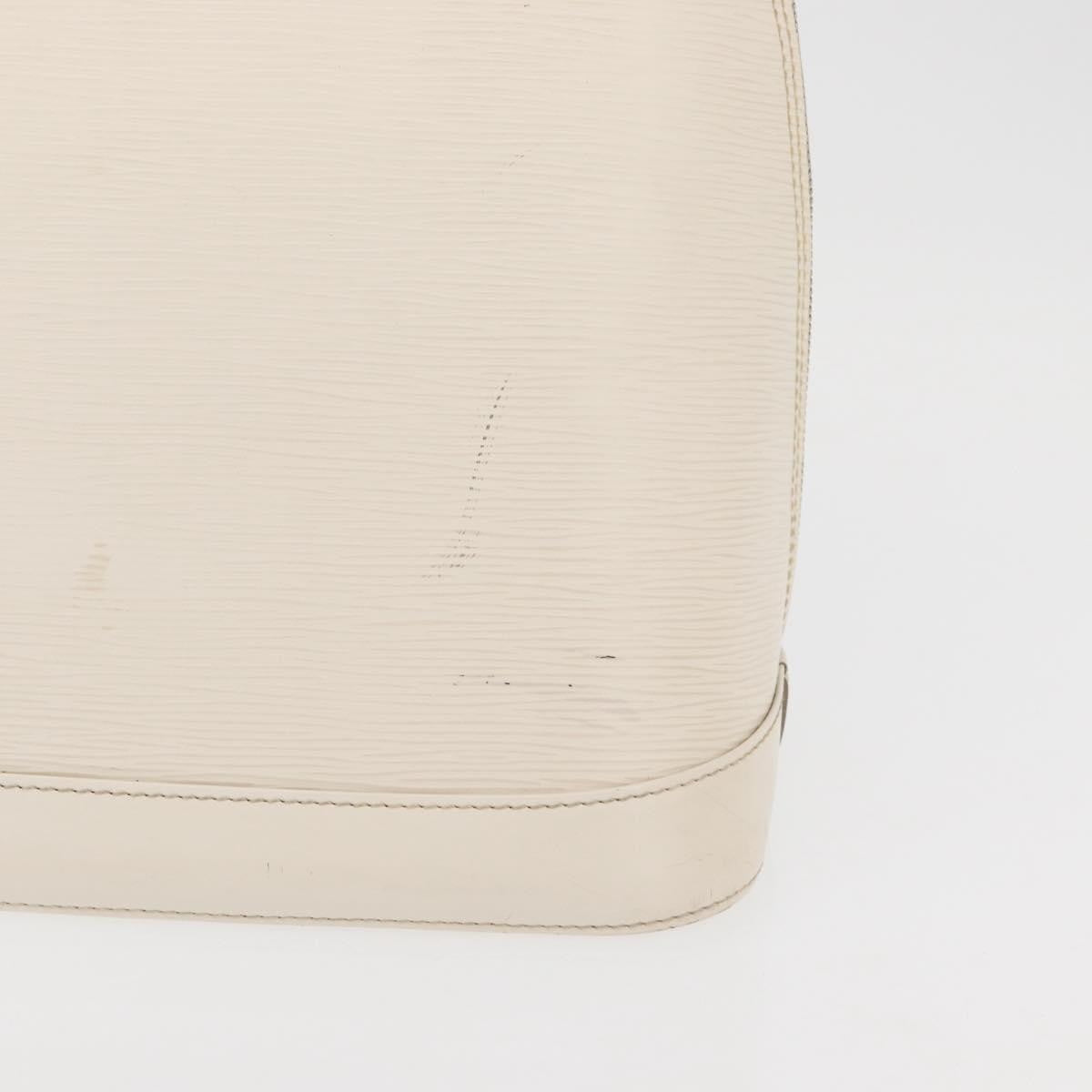 Louis Vuitton Alma Handbag Epi Leather White Leather Handbag (Pre-Owned)