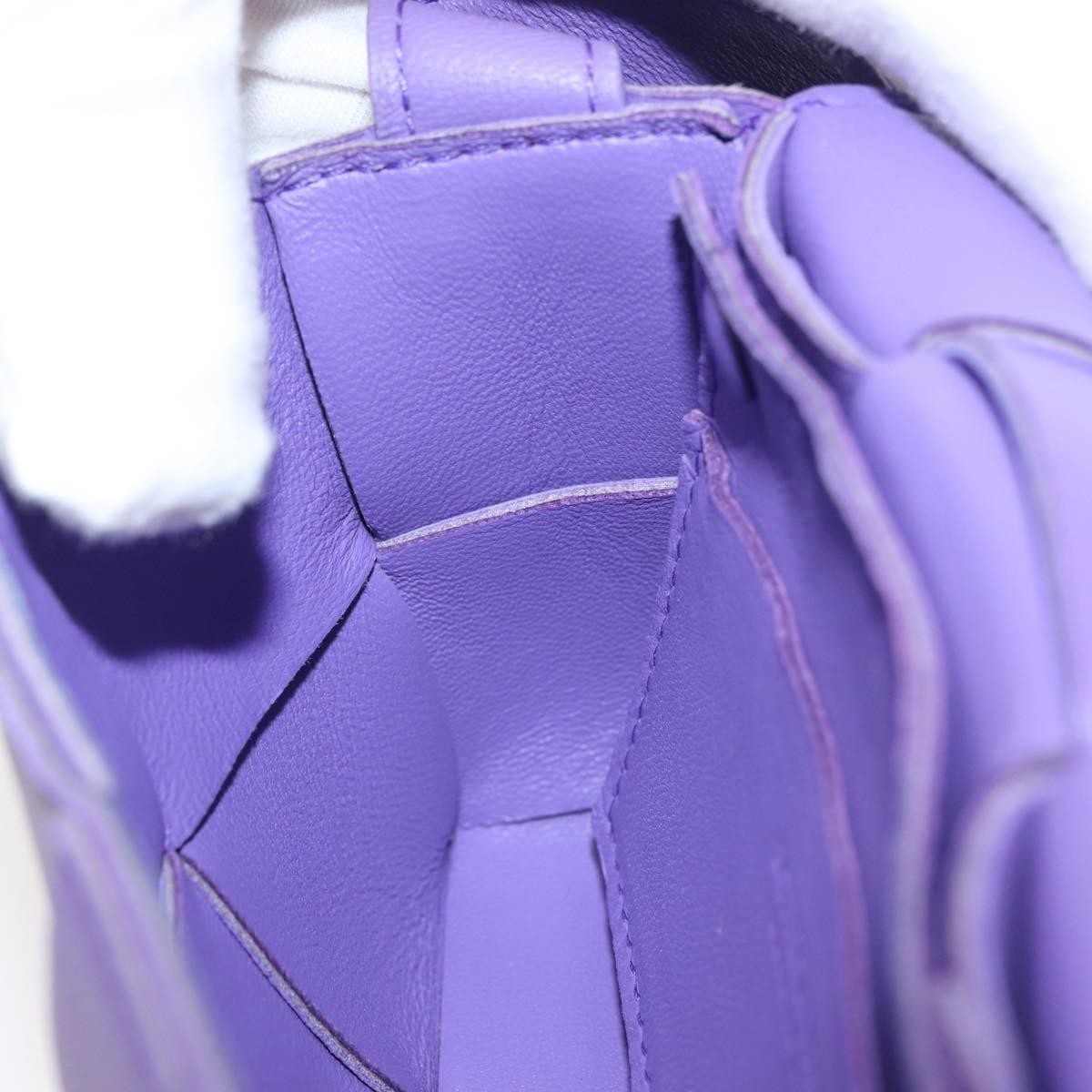 Bottega Veneta Cassette Crossbody Bag Padded Maxi Intrecciato Leather Purple Leather Bag (Pre-Owned)