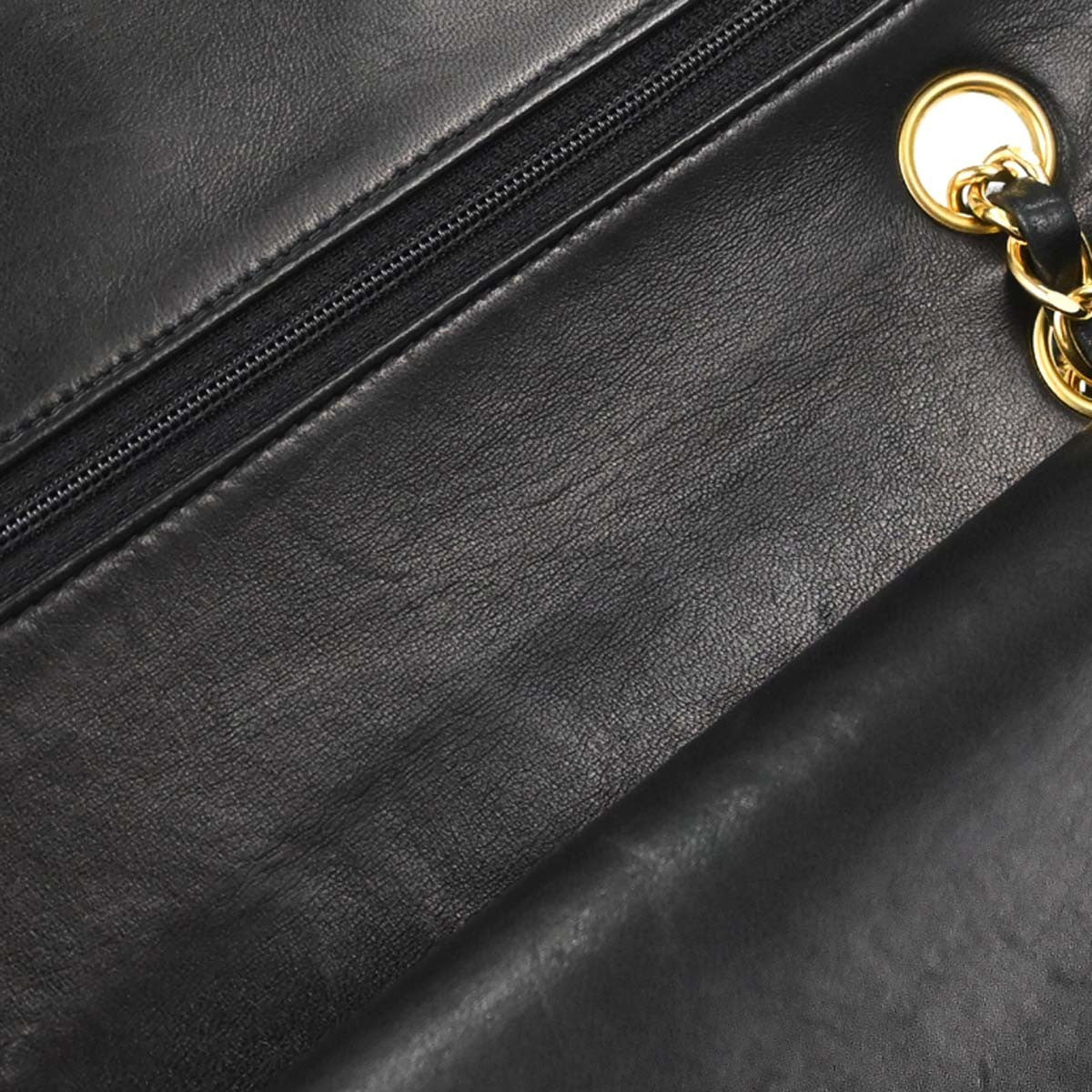 Chanel Timeless - Classic Double Flap Bag Leather Black Leather Shoulder Bag Bag (Pre-Owned)