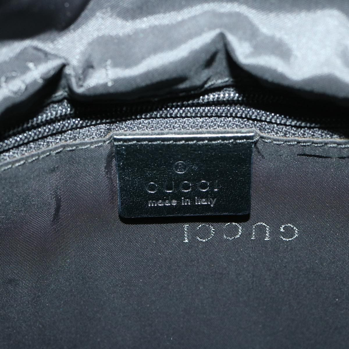 Gucci Vintage Bamboo Handle Bag Nylon Black Nylon Handbag (Pre-Owned)