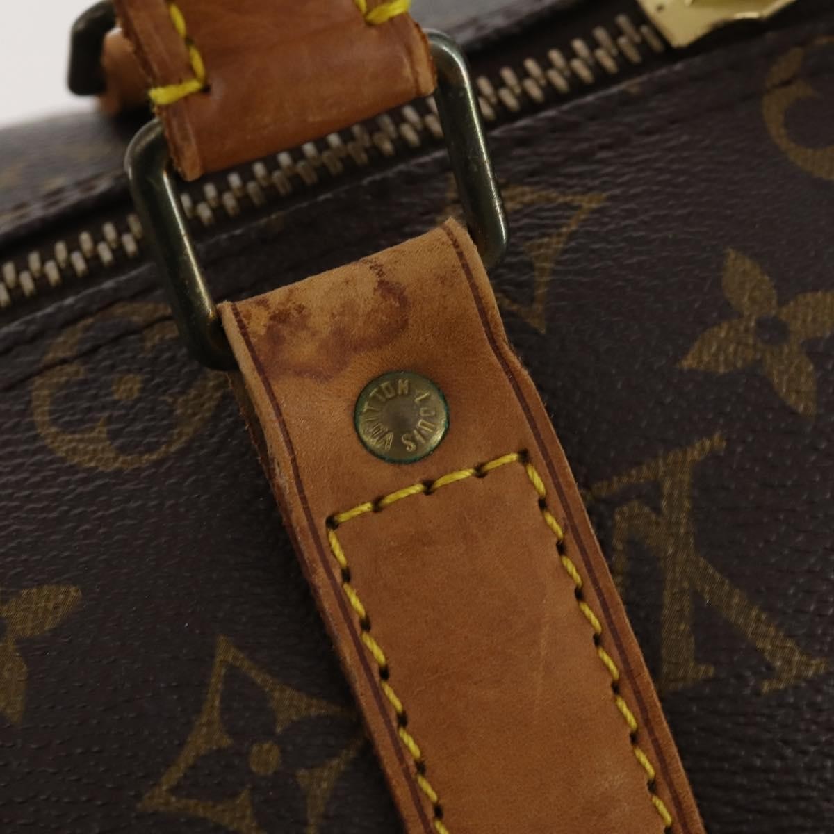 Louis Vuitton Keepall Bandouliere Bag Monogram Canvas Brown Canvas Travel Bag Bag (Pre-Owned)
