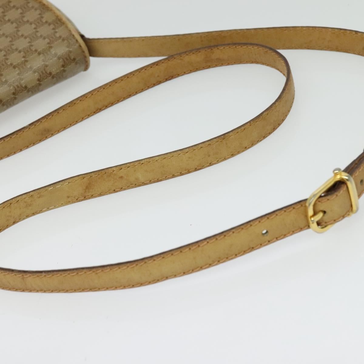 Celine Vintage Macadam Shoulder Bag Macadam Canva  Vinyl Beige Pvc Bag (Pre-Owned)