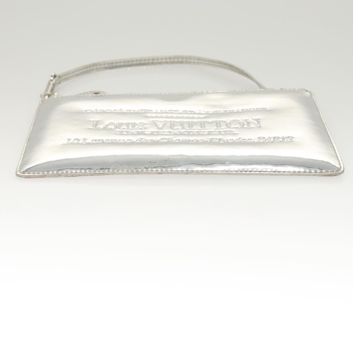 Louis Vuitton Pochette Plate Monogram Mirror Silver Patent_Leather Clutche & Pouche Bag (Pre-Owned)