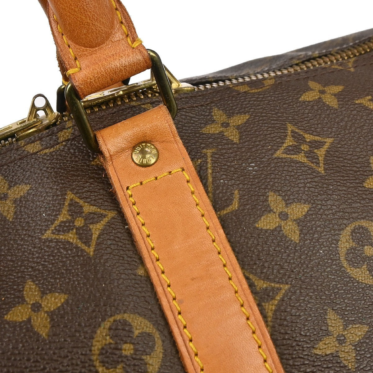 Louis Vuitton Keepall Bag Monogram Canvas Brown Canvas Travel Bag Bag (Pre-Owned)