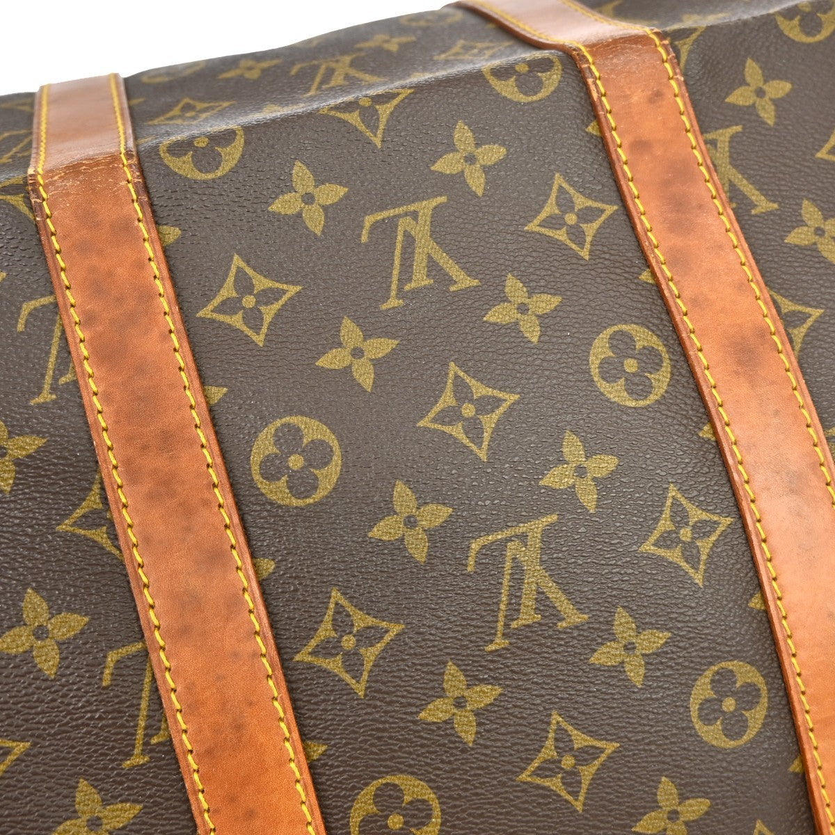 Louis Vuitton Keepall Bag Monogram Canvas Brown Canvas Travel Bag Bag (Pre-Owned)