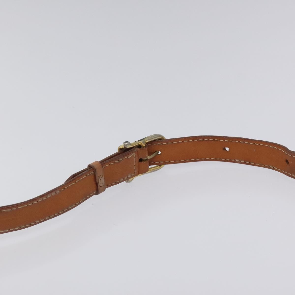 Celine Vintage Macadam Circle Logo Shoulder Bag Canvas And Leather Brown Canvas Shoulder Bag Bag (Pre-Owned)