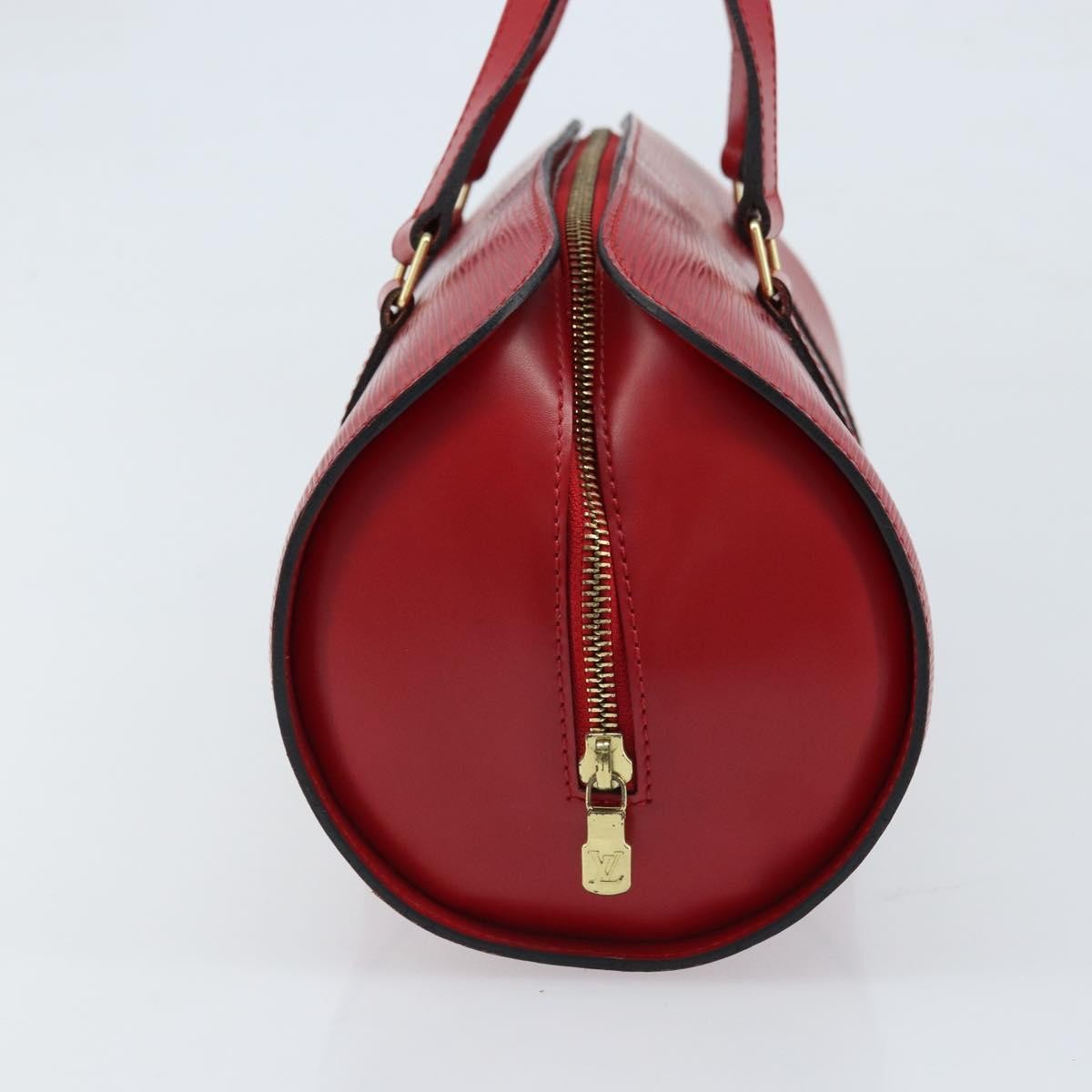 Louis Vuitton Soufflot Handbag Epi Leather Red Leather Handbag (Pre-Owned)