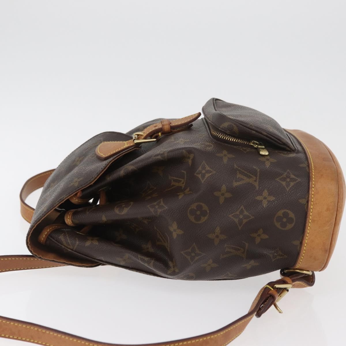 Louis Vuitton Vintage Montsouris Backpack Monogram Canvas Brown Canvas Backpack Bag (Pre-Owned)