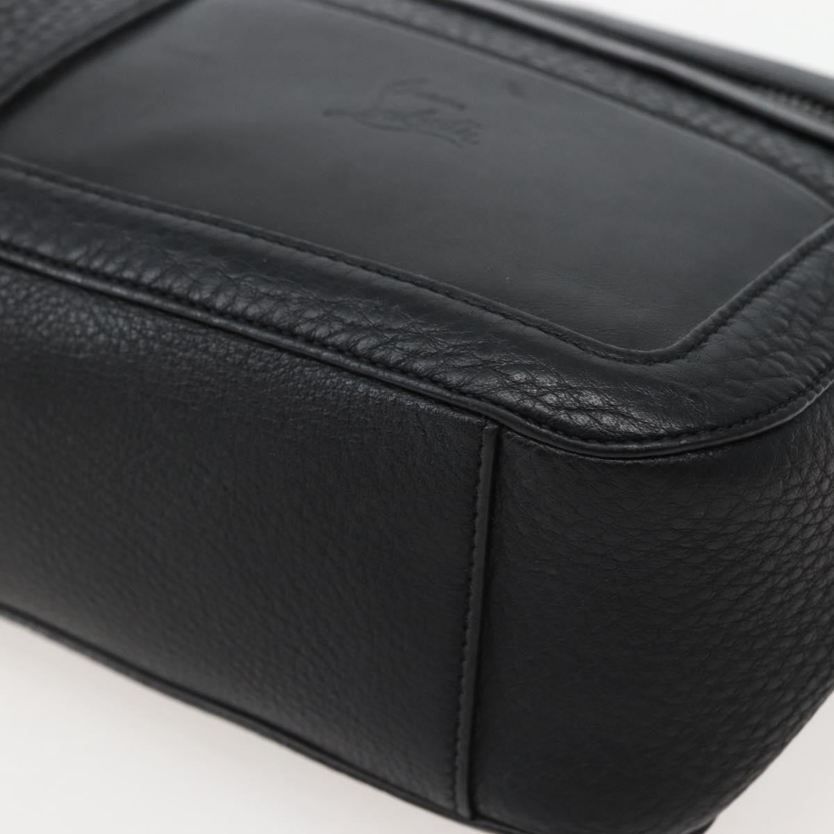 Christian Louboutin Loubiclutch Leather Black Leather Clutche & Pouche Bag (Pre-Owned)