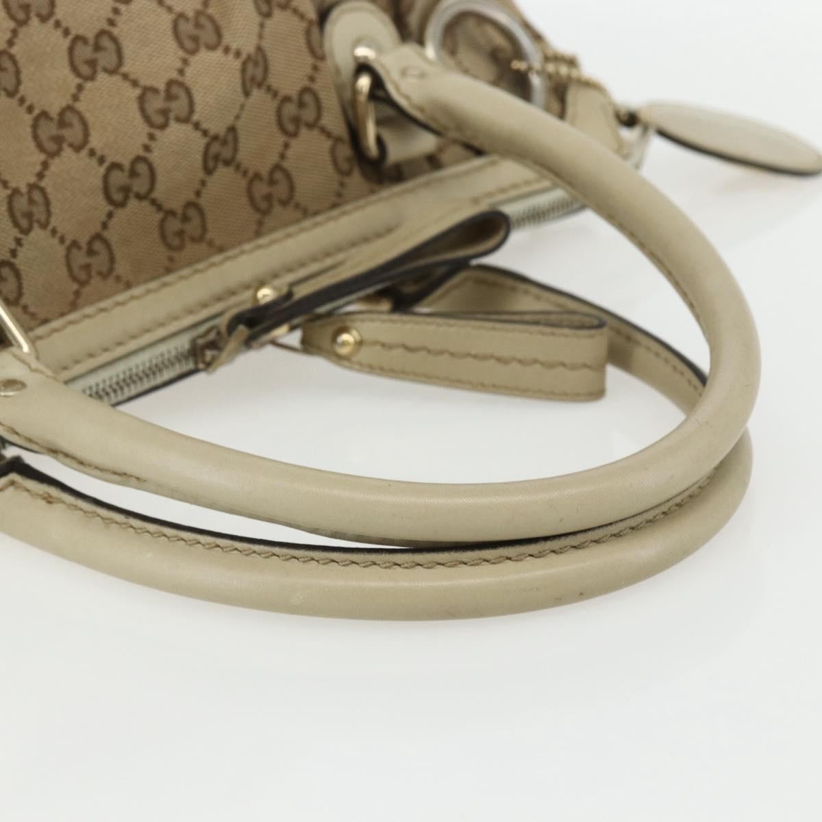 Gucci Sukey Top Handle Satchel Gg Coated Canvas Beige Canvas Handbag (Pre-Owned)