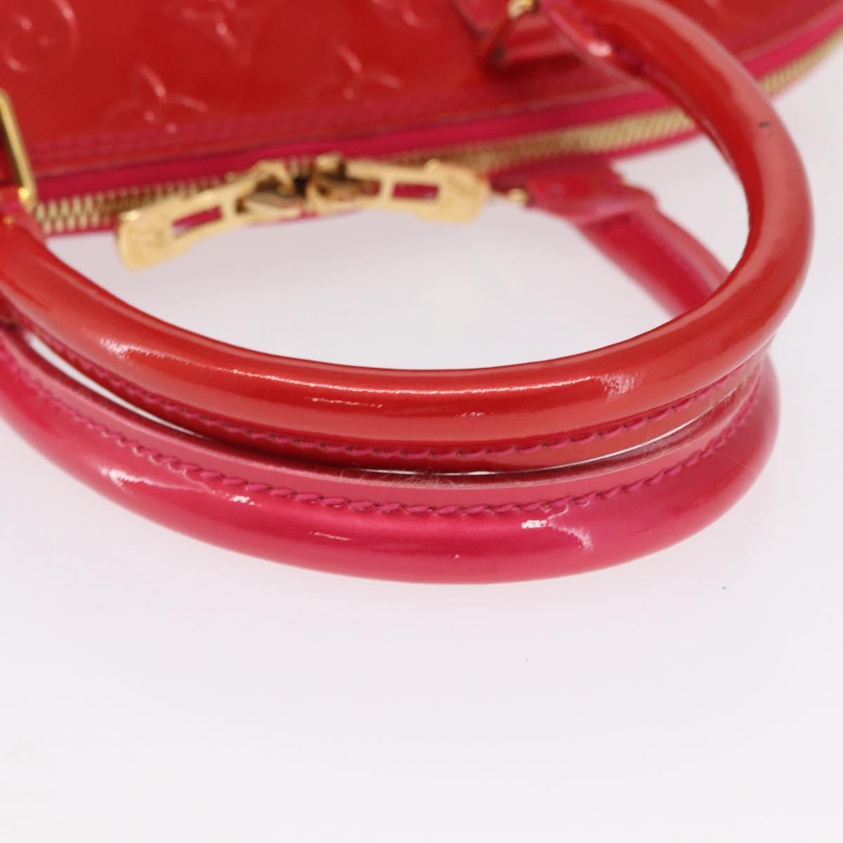 Louis Vuitton Alma Handbag Monogram Vernis Red Patent_Leather Handbag (Pre-Owned)