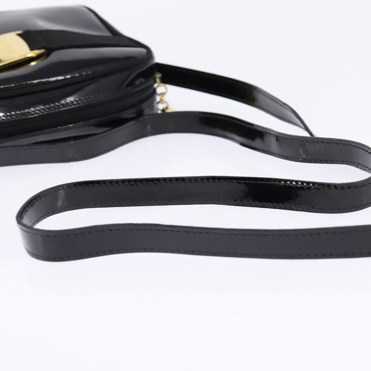Salvatore Ferragamo Vara Bow Camera Shoulder Bag Patent Leather Black Patent_Leather Shoulder Bag Bag (Pre-Owned)