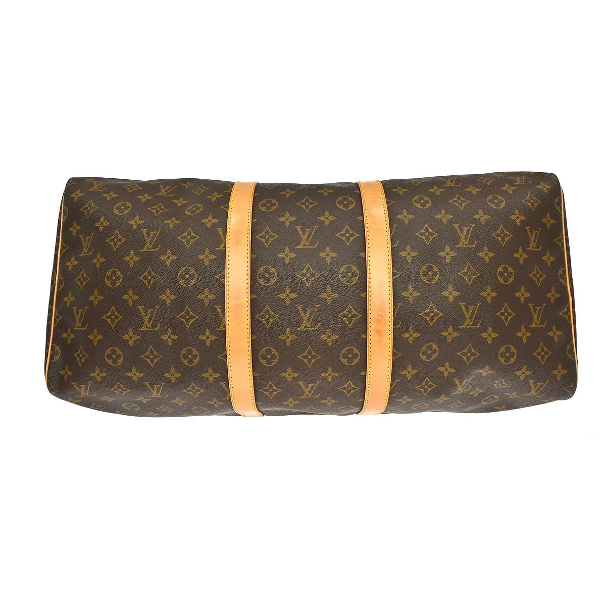 Louis Vuitton Keepall Bag Monogram Canvas Brown Canvas Travel Bag Bag (Pre-Owned)