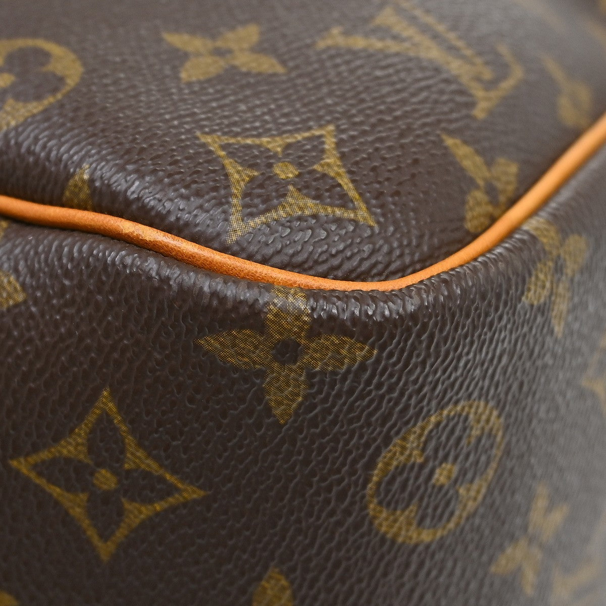 Louis Vuitton Deauville Handbag Monogram Canvas Brown Canvas Handbag (Pre-Owned)