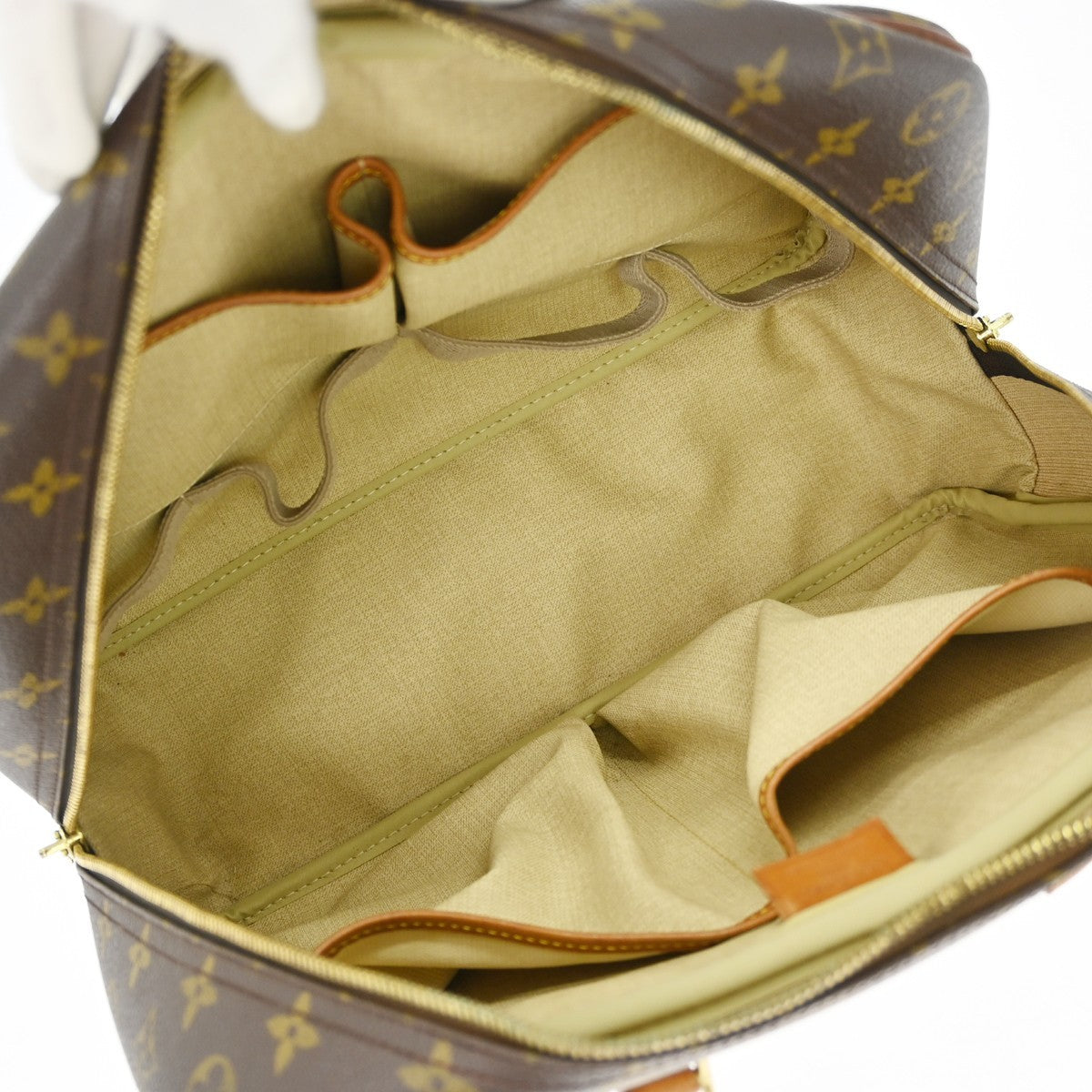 Louis Vuitton Deauville Handbag Monogram Canvas Brown Canvas Handbag (Pre-Owned)