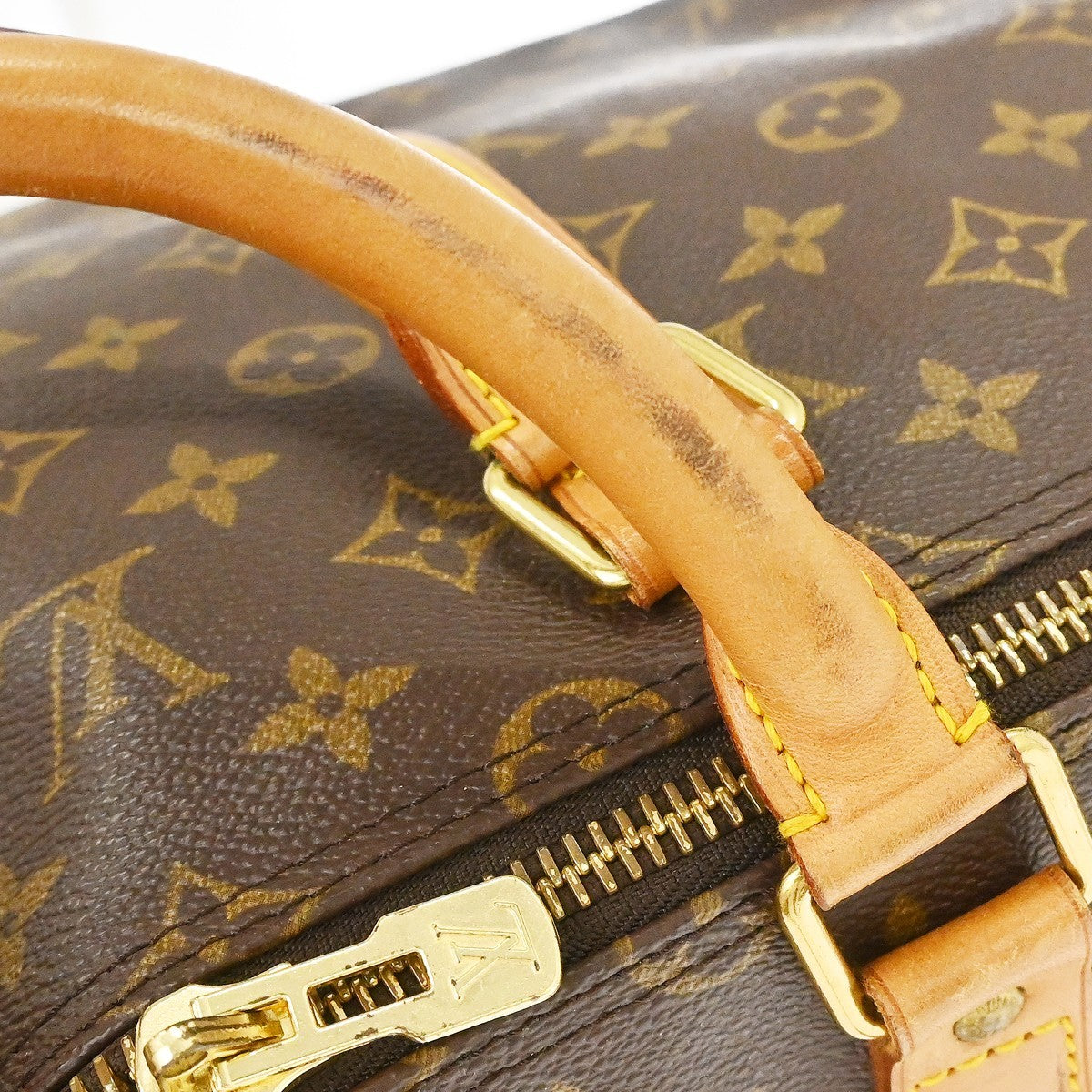 Louis Vuitton Keepall Bandouliere Bag Monogram Canvas Brown Canvas Travel Bag Bag (Pre-Owned)