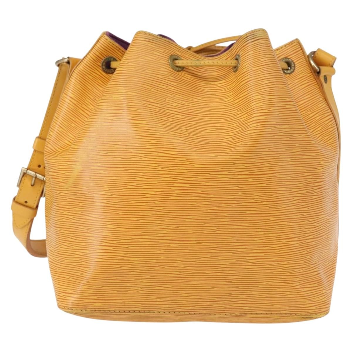 Louis Vuitton Petit Noe Handbag Epi Leather Yellow Leather Shoulder Bag Bag (Pre-Owned)