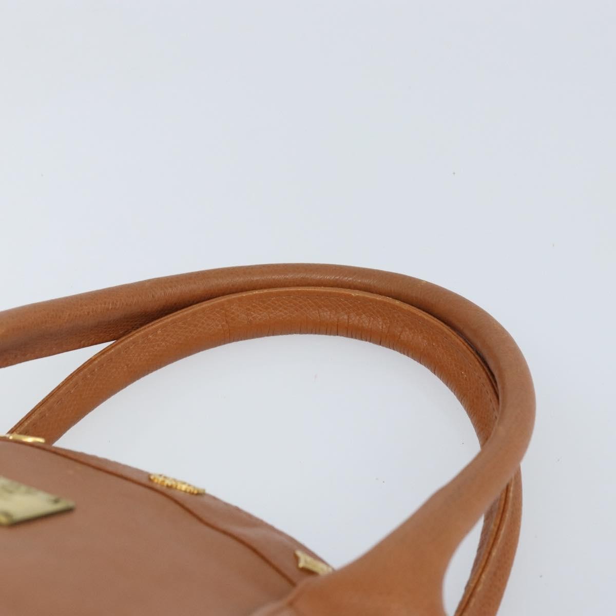 MCM Vintage Handbag Leather Brown Leather Handbag (Pre-Owned)