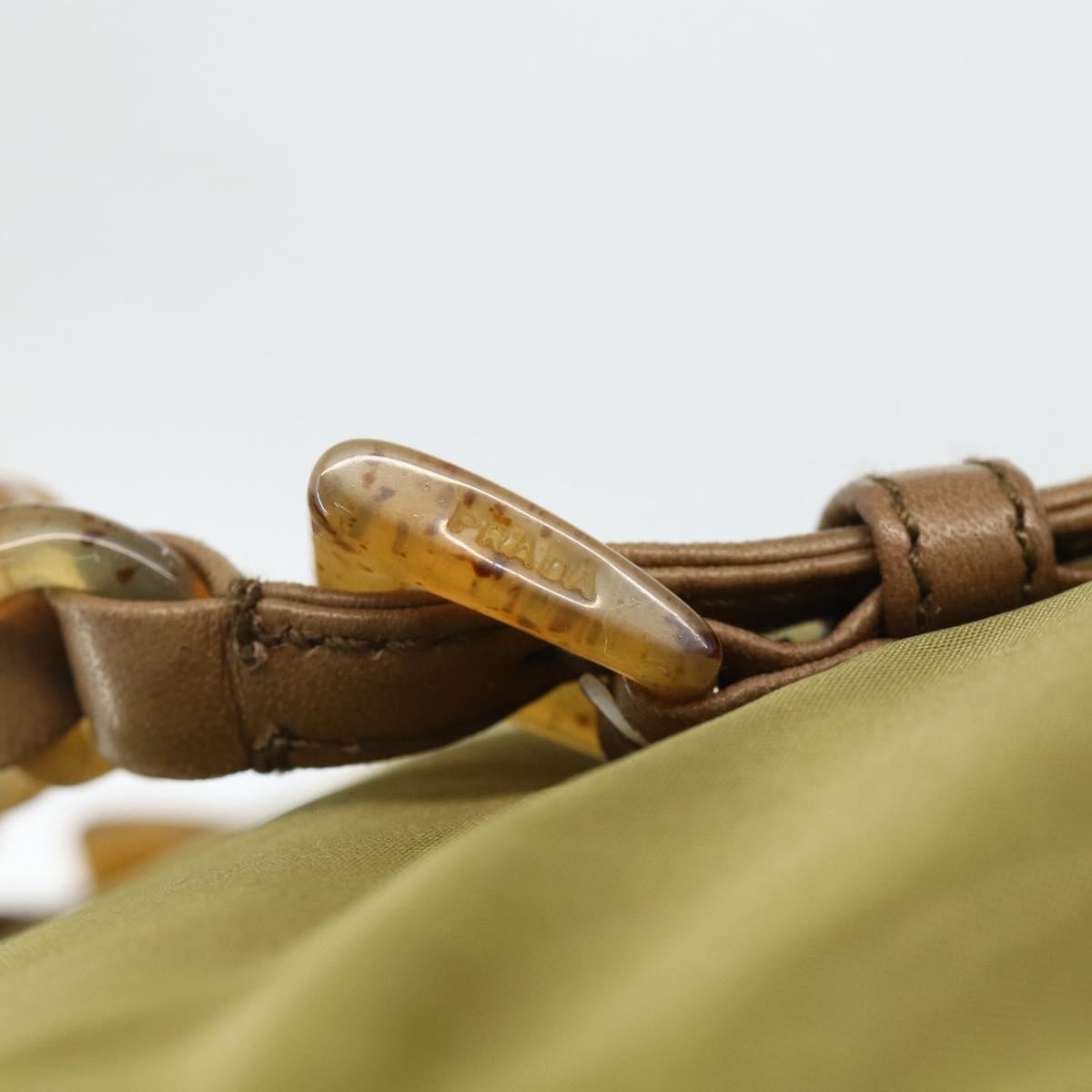 Prada Vintage Tote Tessuto Khaki Nylon Tote Bag Bag (Pre-Owned)