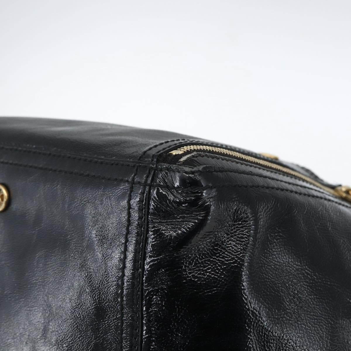 Saint Laurent Downtown Handbag Patent Black Patent_Leather Tote Bag Bag (Pre-Owned)
