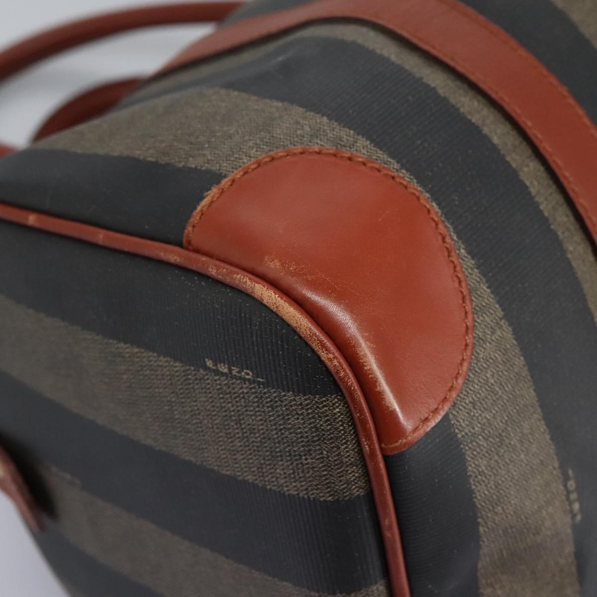 Fendi Vintage Pequin Convertible Boston Bag Coated Canvas Multicolour Canvas Travel Bag Bag (Pre-Owned)