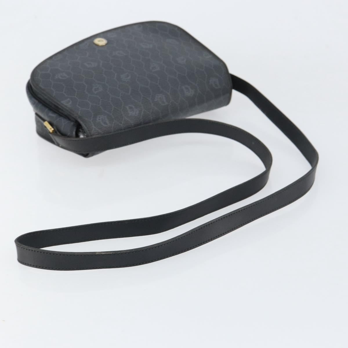Christian Dior Vintage Honeycomb Shoulder Bag Canvas Black Canvas Shoulder Bag Bag (Pre-Owned)