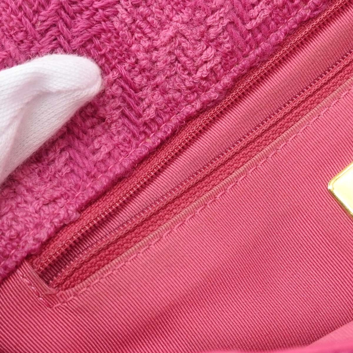 Chanel 19 Flap Bag Quilted Tweed Pink Tweed Handbag (Pre-Owned)