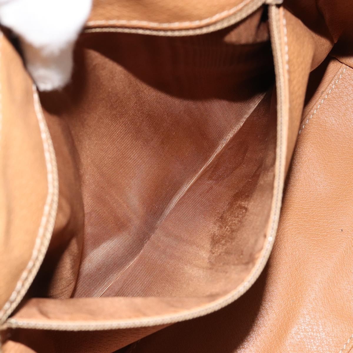 Celine Vintage Triomphe Handbag Canvas Brown Canvas Handbag (Pre-Owned)