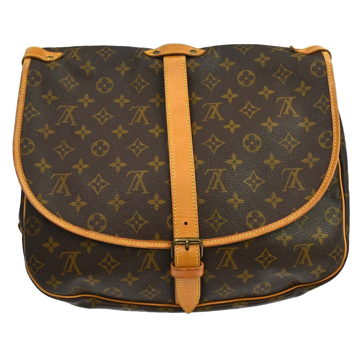 Louis Vuitton Saumur Messenger Bag Monogram Canvas Brown Canvas Handbag (Pre-Owned)