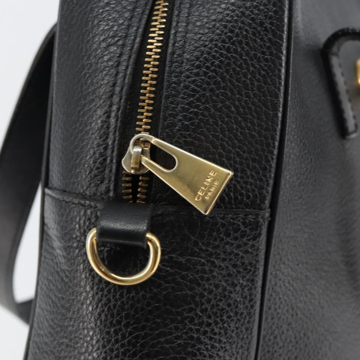 Celine Handbag Leather Black Leather Handbag (Pre-Owned)