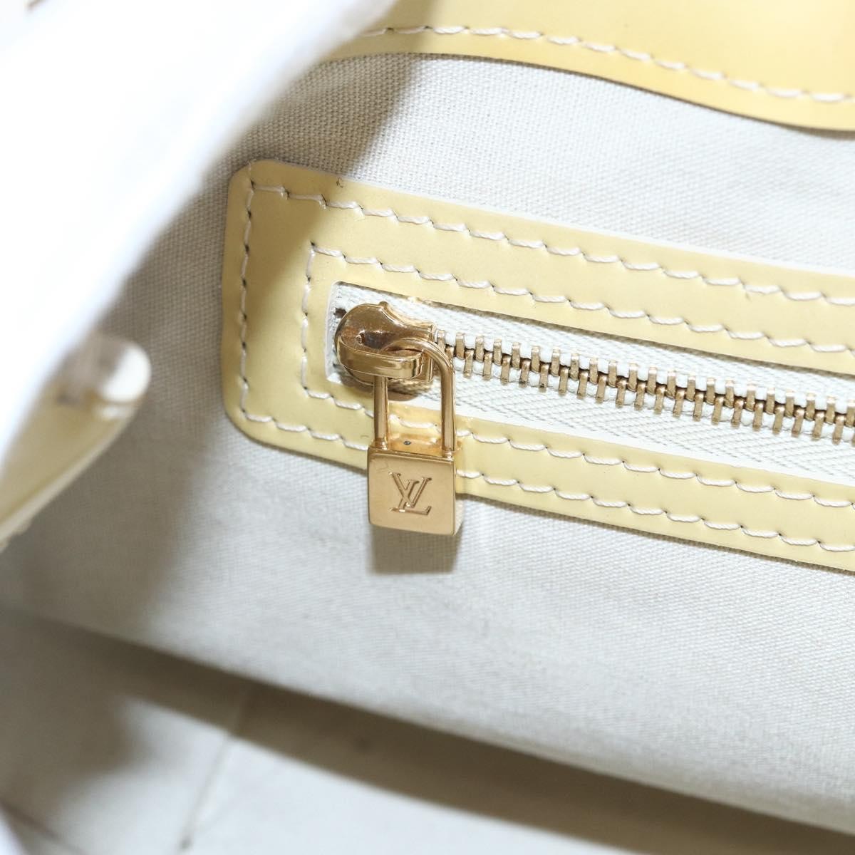 Louis Vuitton Wilshire Handbag Monogram Vernis Beige Patent_Leather Handbag (Pre-Owned)