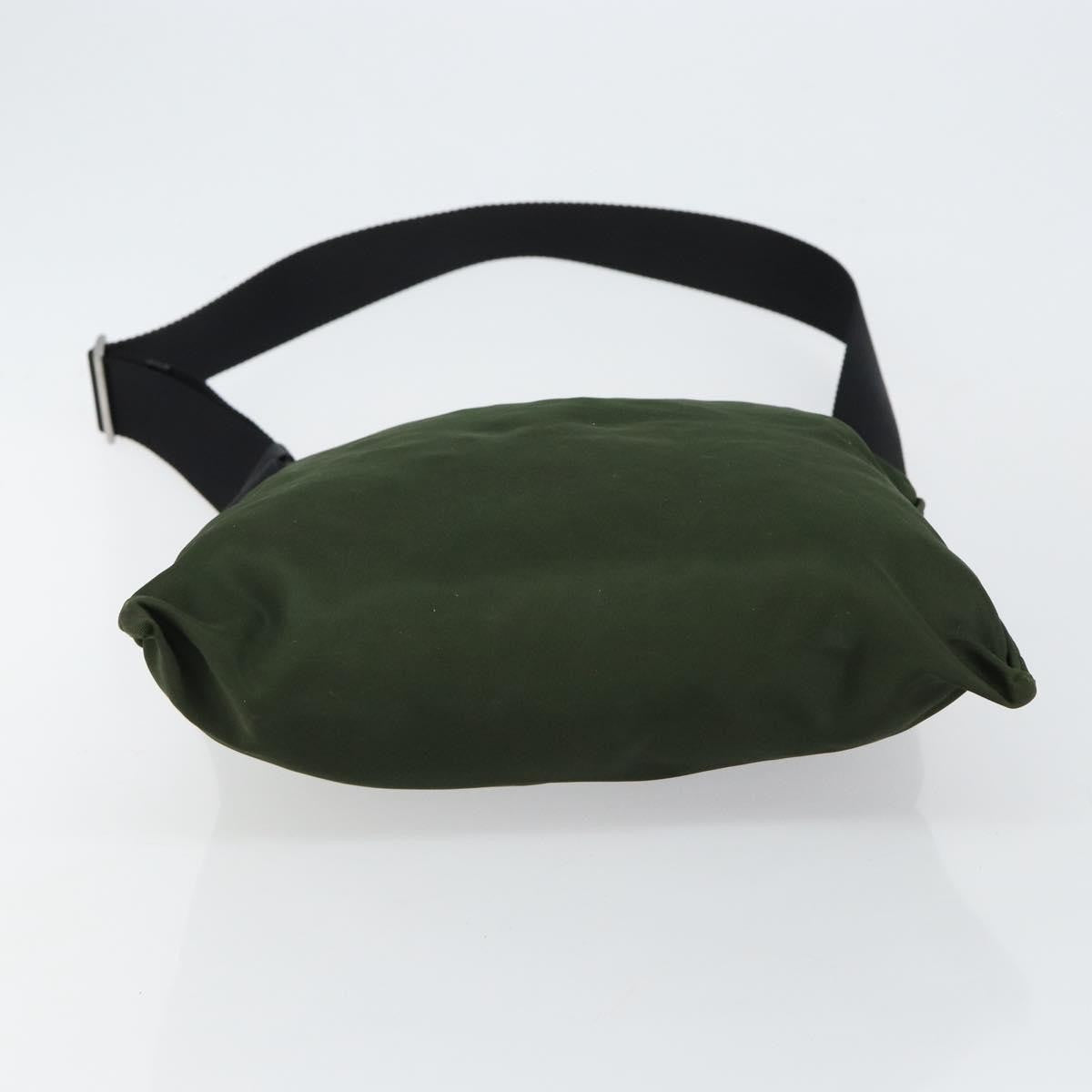 Prada Flat Messenger Bag Tessuto Khaki Nylon Shoulder Bag Bag (Pre-Owned)