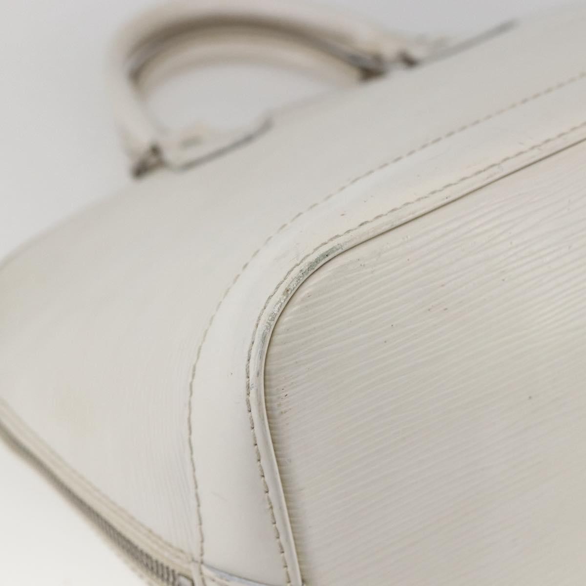 Louis Vuitton Alma Handbag Epi Leather White Leather Handbag (Pre-Owned)